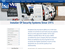 Tablet Screenshot of broadlandsecurityalarms.co.uk